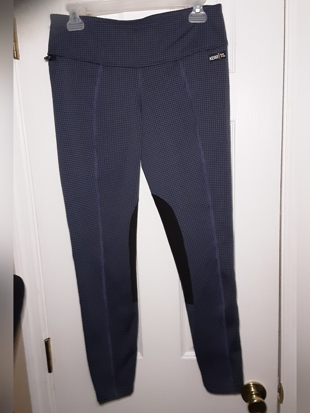 Kerrits Blue And Black Houndstooth Equestrian Riding Breeches